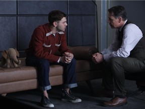 Xavier Dolan, left, and Bruce Greenwood in a scene from Charles Binamé's Elephant Song.