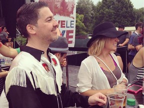 "I think that's why he had so many contacts. Everyone who met him in person ended up loving him," says close friend and curling partner Valerie Roberts, who met Richard Legault during her days at MusiquePlus. He is seen here with Roberts at last year's Osheaga.