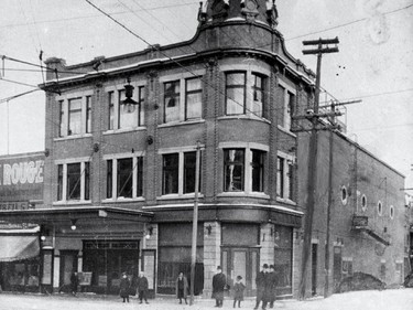 Then: The Ouimetoscope at the corner Ste. Catherine St. E. and Montcalm St., was inaugurated in 1906.