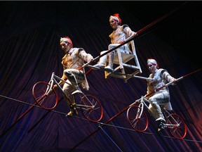 High wire act from Cirque du Soleil's tent show, Kooza taken Tuesday, May 1, 2007 in Montreal.