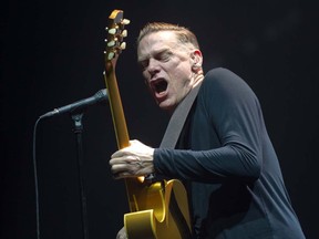 Canadian rocker Bryan Adams performs at the Bell Centre in Montreal Feb. 23, 2015.