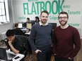 The  co-founders of Flatbook, Francis Davidson, left, CEO and Lucas Pellan, COO, standing at their headquarters in Montreal on Monday. Flatbook is a startup based on apartment subletting. It is launching on Feb. 3 its sublet program, which aims to take the pain out of summer subletting (for landlords and people looking to rent out their places for the summer months).