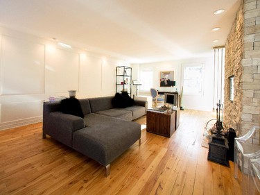 The living room in the home of Alain Dancyger.