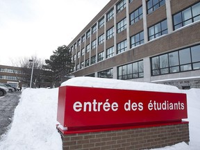 Entrance for the students of Collège de Rosemont, where seven students have allegedly espoused jihadism.
