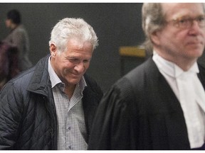 Antonio Accurso, left, with his lawyer Louis Belleau at Palais de Justice in Monday February 16, 2015.