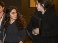 Yalda Machouf Khadir, left, was sentenced at the Palais de Justice in Montreal on Monday, Feb. 16, 2015, to probation and community service for acts committed during student protests in 2012.