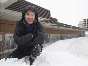 Éric Soucy in the old yard of the Voyageur bus station at the corner of Berri St. and de Maisonneuve Blvd. Soucy pitched a project at Je Vois MTL to transform the abandoned coach bus terminal into a public market with a green roof where veggies/fruits would be grown.