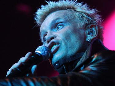 Veteran rocker Billy Idol performs at the Metropolis in Montreal Tuesday, February 3, 2015.