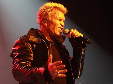 Veteran rocker Billy Idol performs at the Metropolis in Montreal Tuesday, February 3, 2015.