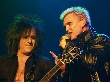 Veteran rocker Billy Idol (right) with guitarist Steve Stevens at the Metropolis in Montreal Tuesday, February 3, 2015.