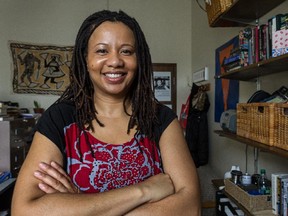 McGill University art history professor Charmaine Nelson in her office in 2015. She says even Canadian students know little about Canada's slave history.