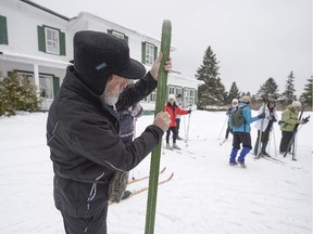 Michael Boer gets ready  to hit the trails at the Laurentian Lodge. He's one of  about 70 members of the club.