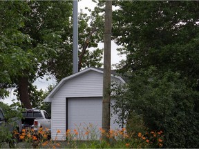 Antenna (left of hydro pole) was installed without the borough's knowledge.