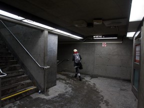 The scene where Farshad Mohammadi, a homeless man who suffered from mental illness, was fatally shot after an altercation with Montreal police in which he stabbed an officer inside the Bonaventure Metro station located at 955 de la Cathedrale last January 6, 2012.