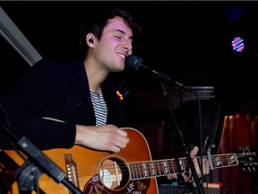 Bobby Bazini is seen during media tour to promote his album, Where I Belong, in Montreal on May 27, 2014.