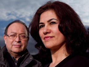 Director Patricio Henriquez and Rushan Abbas, a U.S. businesswoman of Uyghur origins who first worked as a military translator in Guantánamo and then moved over to help the legal team fighting to get the Uyghurs out of prison.