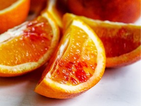 Blood oranges have arrived — and they are sweet and good.