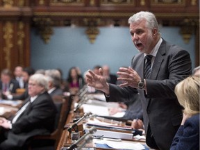 Quebec Premier Philippe Couillard at the legislature in Quebec City Feb. 6, 2015.