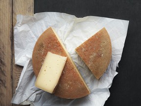 Mishtan is the name of a new cheese made with maple syrup by Au Gré des Champs.