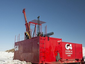 A drill rig deployed for the Horne 5 deposit in Rouyn-Nouranda. Courtesy: Falco Resources