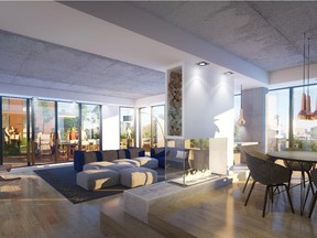 Interior of a Beaumont NDG condo with access to the third-floor roof garden. Illustration courtesy of DevMcGill. Entered by Kathryn Greenaway, March 13, 2015.