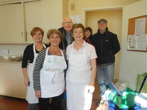 Meals on Wheels Cedar Park volunteers, from left: Joyce Norman, Christine Lewis, Gordon Southward, Brenda Murphy, who has been co-ordinator for 35 yeard, Susan Farrar, Robert Bourgeois. Photo by Shelley Hayden