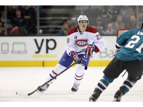 Jeff Petry (26) of the Montreal Canadiens in action against the San Jose Sharks at SAP Center on March 2, 2015 in San Jose, California.