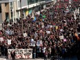 Thousands of students take to the streets in protest of austerity budgets and indexed tuition fees in Montreal on Thursday April 3, 2014.