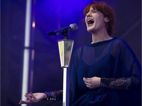 Florence Welch of Florence + the Machine performs at the 2012 edition of the Osheaga festival at Parc Jean-Drapeau.