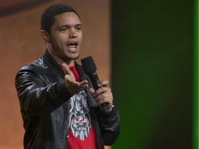 Trevor Noah performs during the United Nations of comedy Just for Laughs gala at Salle Wilfrid-Pelletier, Place des Arts in Montreal, on Thursday, July 25, 2013. Noah, who joined The Daily Show as a contributor last year, will succeed Jon Stewart as the next host of the Comedy Central program.