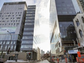 Construction continues on the new Centre Hospitalier  de L'Université de Montréal (CHUM) in Montreal, Friday, March 6, 2015.