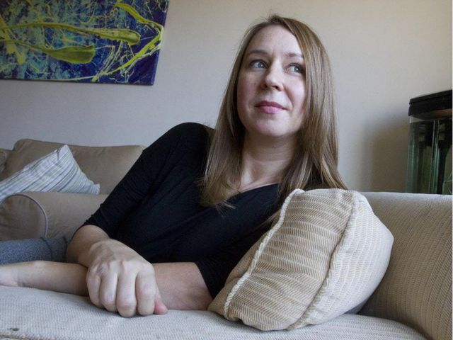 MONTREAL, QUE.: MARCH 11, 2015 -- Writer Larissa Andrusyshyn at her home in Montreal, Wednesday March 11, 2015.  She just had her second book published, titled Proof, which is a collection of poems.  (Phil Carpenter / MONTREAL GAZETTE)