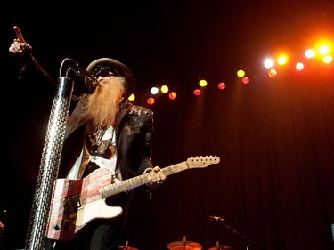 ZZ Top member Billy Gibbons performs at the Bell Centre on Tuesday, March 17, 2015.