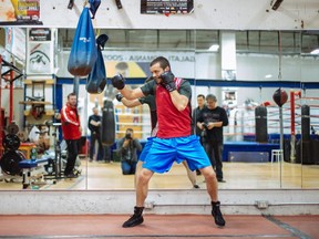 Ionut (Jo Jo) Dan trains at the Claude-Robillard Sports Complex in Montreal on March 19, 2015.