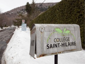 A mailbox outside Collège Saint-Hilaire south of Montreal on Thursday, March 26, 2015.