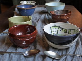 Bowls created for the Empty Bowls fundraiser in 2012.