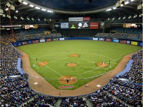 Olympic Stadium hosts preseason games between the Blue Jays and Reds on April 3 and 4, 2015.