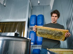Alexandre McLean, president and co-founder of the company Alvéole. The company partnered with Acceuil Bonneau to train homeless or disadvantaged people in beekeeping.