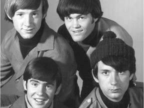 The Monkees in 1966. Clockwise from top left: Peter Tork, Micky Dolenz, Michael Nesmith, Davy Jones.