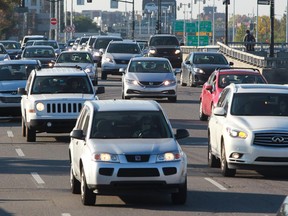 Traffic in the area of Jean Talon St. west and Decarie Blvd. in Montreal Wednesday, September 24, 2014. The city will be opening up Cavendish boulevard, a project that is supposed to start within the next five years, and should alleviate traffic in this area.