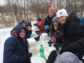 Participants in the West Island YMCA's Diversion program enjoy La Fete des Neiges in 2014. Photo courtesy of the West Island YMCA. Entered by Kathryn Greenaway, March 4, 2015.
