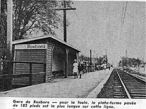 Photo of original train station in Roxboro, date unknown. The municipality turned 100 in 2014. A souvenir album tracing its history through photos has been published in soft and hard cover. Photo courtesy of Cindy Begin. Entered by Kathryn Greenaway, March 12, 2015