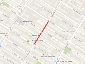 A section of Marie-Anne St. was closed March 6, 2015, because of a gas leak.