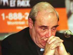 Cardinal Jean-Claude Turcotte, archbishop of Montreal at Developpemet et Paix conference on Novemeber 4, 1998.
