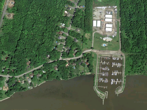 Marina St. in Oka, Quebec as seen from Google Maps.