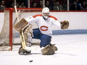 Canadiens goalie Rick Wamsley follows the puck during an early 1980s game at the Montreal Forum. Wamsley today is the Ottawa Senators goaltending coach.