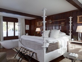 The 24 luxurious guest rooms at Edson Hill all have fireplaces and some have soaking tubs.