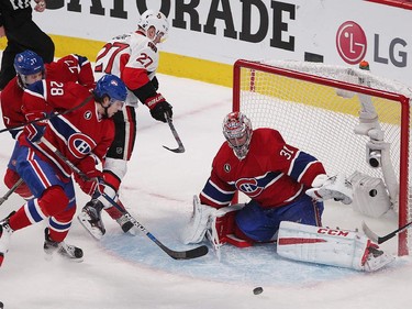 Ottawa Senators' Curtis Lazar comes in close on Habs net during first- period action in Montreal on Wednesday, April 15, 2015.