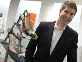 Ron White with some of his designs at Holt Renfrew in Montreal.