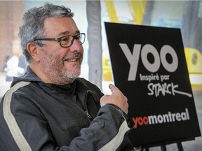 Designer Philippe Starck at the official launch of the Yoo condominium project in the Griffintown district of Montreal Tuesday April 28, 2015. (John Mahoney / MONTREAL GAZETTE)